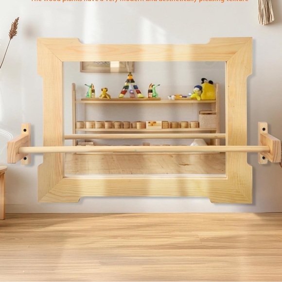 NEW Wooden Shatterproof Mirror & Barre for Babies Toddlers Playrooms Montessori - Picture 3 of 12